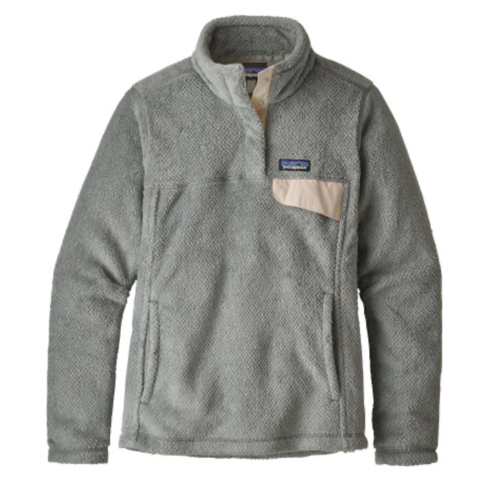 Patagonia Gray Fleece Pullover re-Tool Snap XL Soft